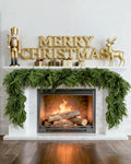 Norfolk Pine Artificial Christmas Garland, Unlit Greenery, 12 FT (6FT*2)