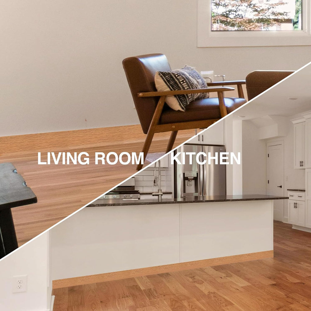 Oak Wall Molding Trim 4 Inch x 20 Feet, Wall Base Baseboard Molding Trim Flex...