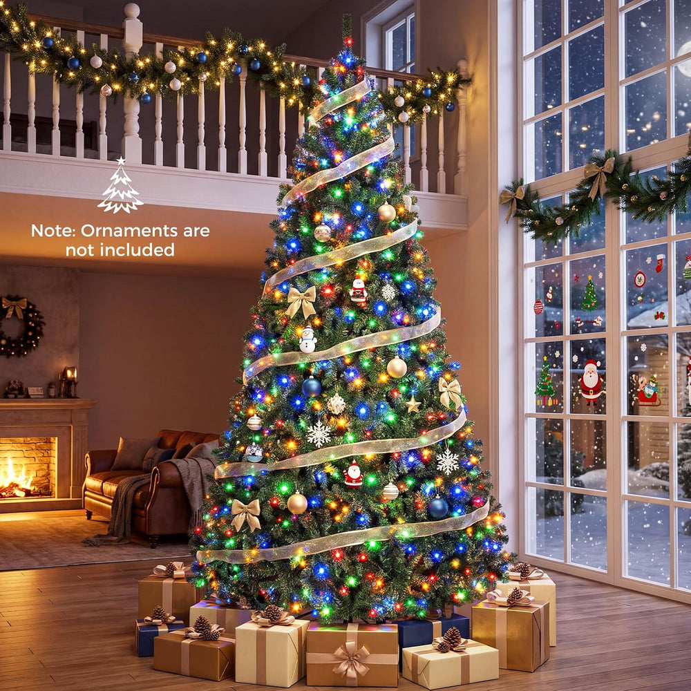 Goplus 9ft Pre-Lit Christmas Tree with 1000 Lights, 11 Light-Mode