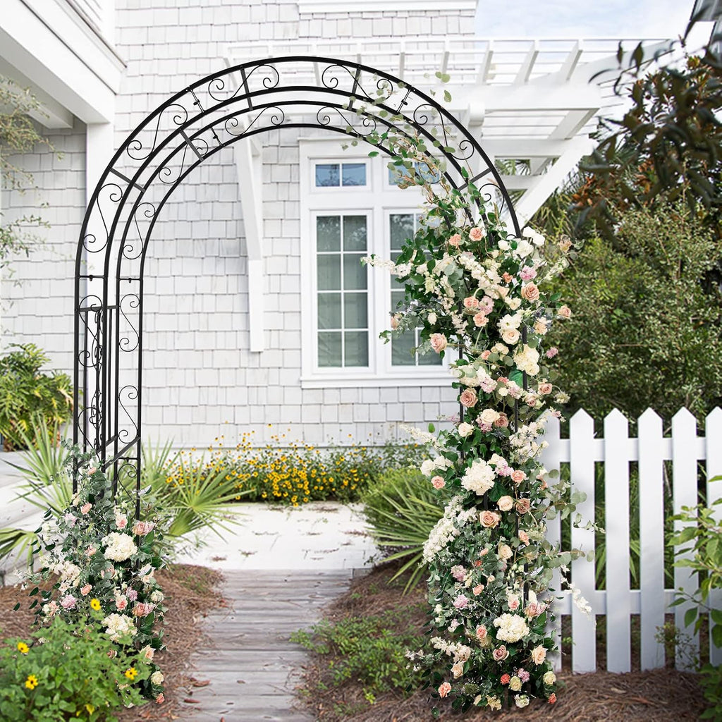 vingli garden arbor arch, wedding arch archway for shown in use