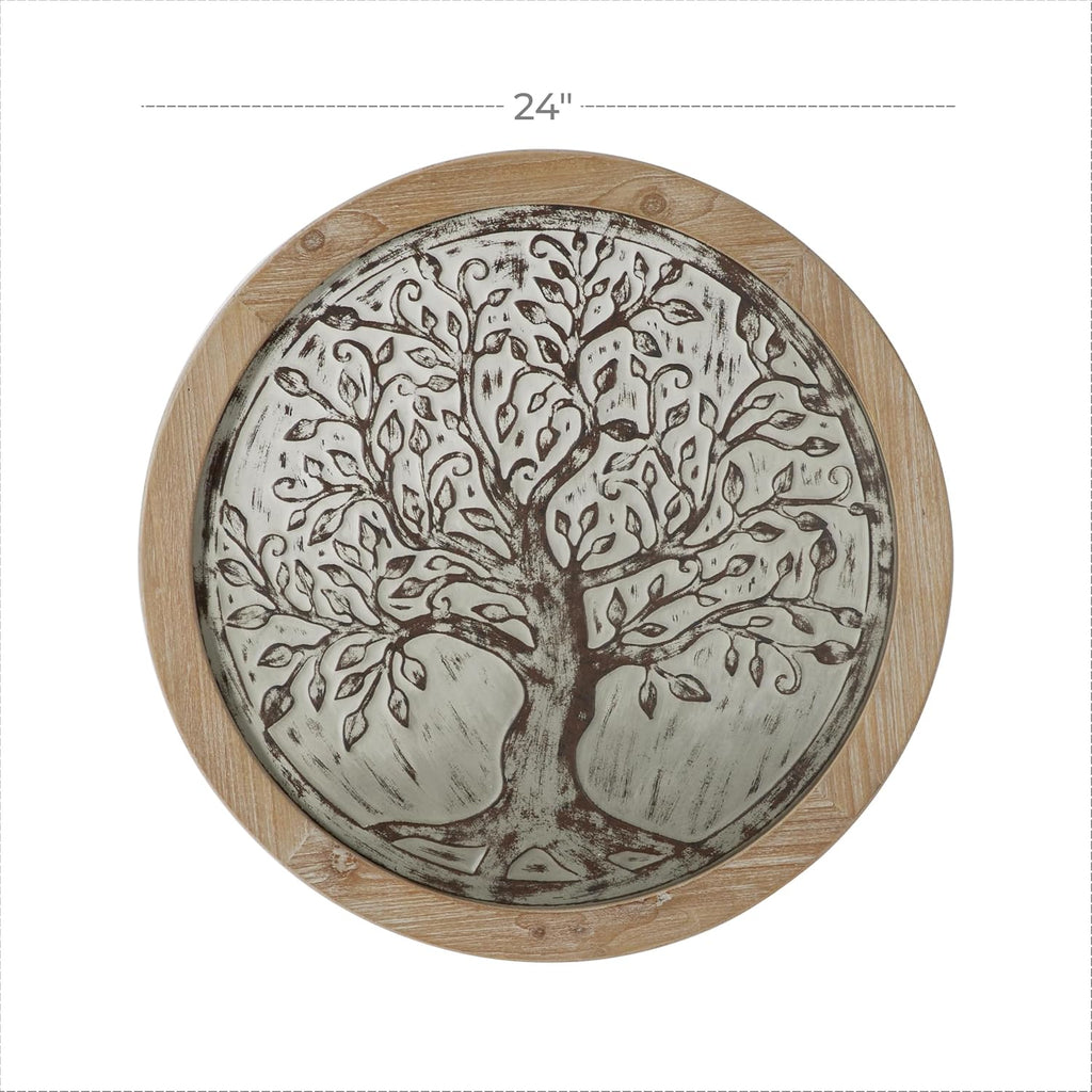 deco 79 wooden tree home wall decor embossed on a desk or shelf
