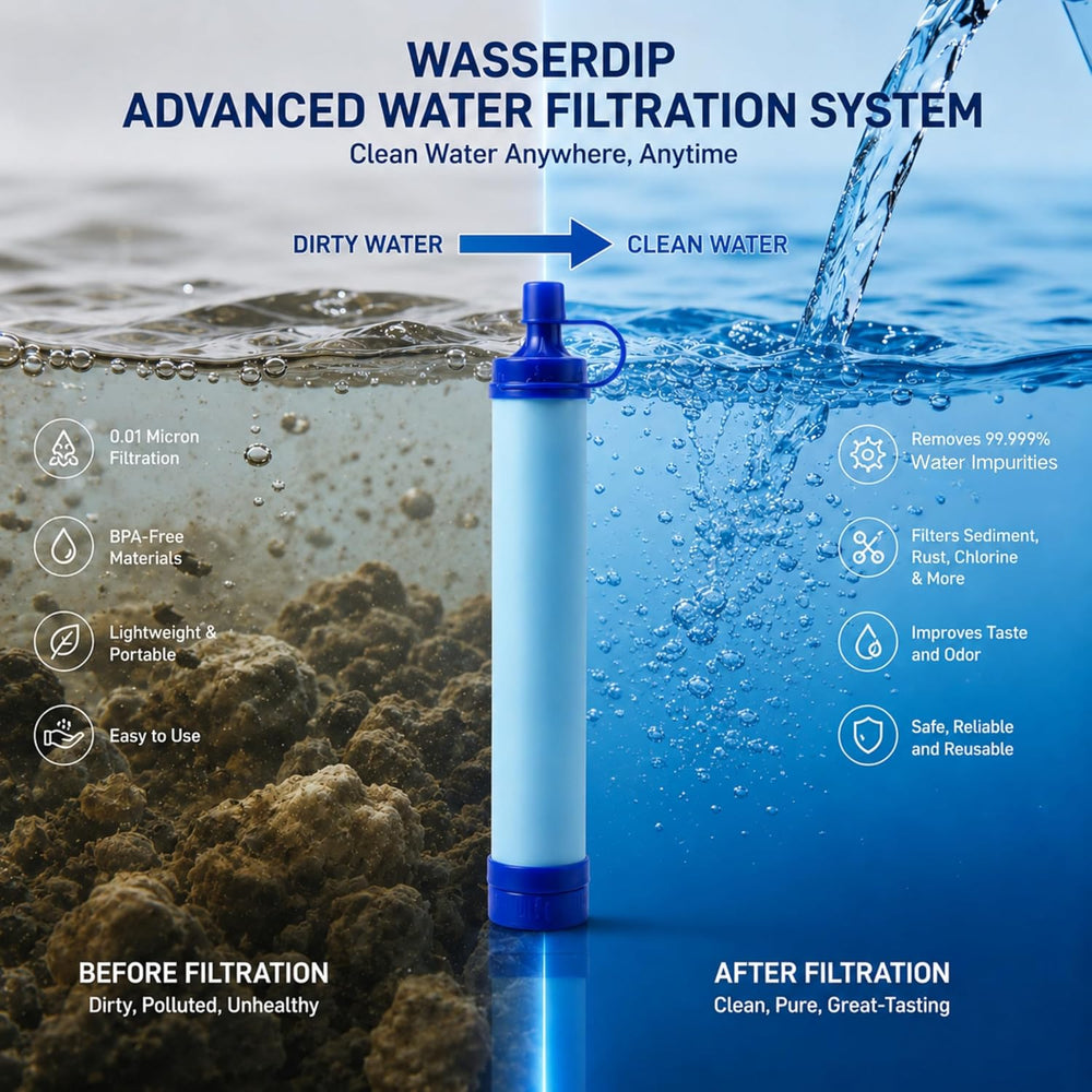 2 Pack Portable Water Filters with 400Gallons Capacity