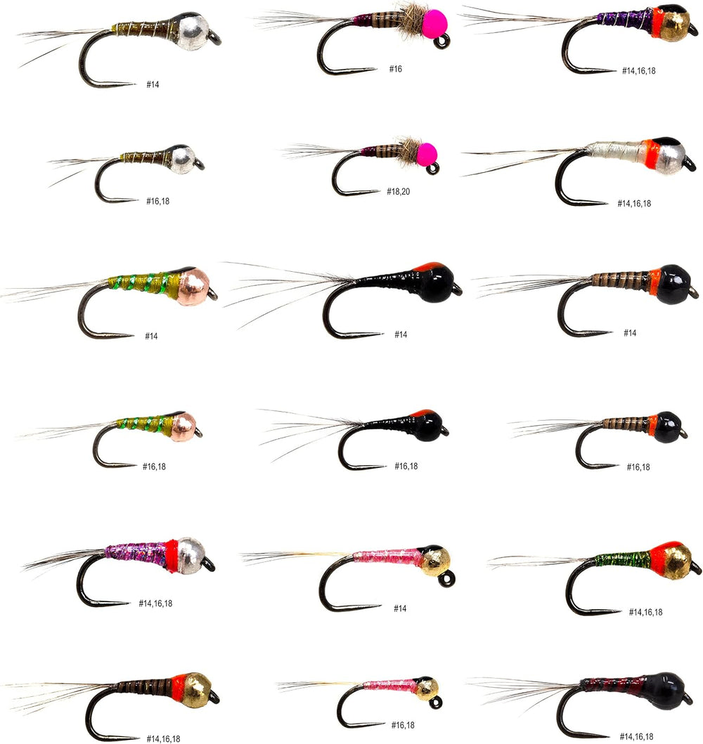 36 Effictive Tungsten Bead Perdigon Nymphs Fly Fishing Flies Assortment | Tro...