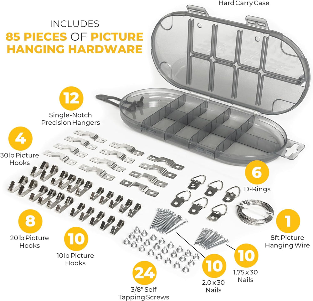 Original Go Hang It!® Pro All-in-One Picture Hanging Kit, Level & Hardware