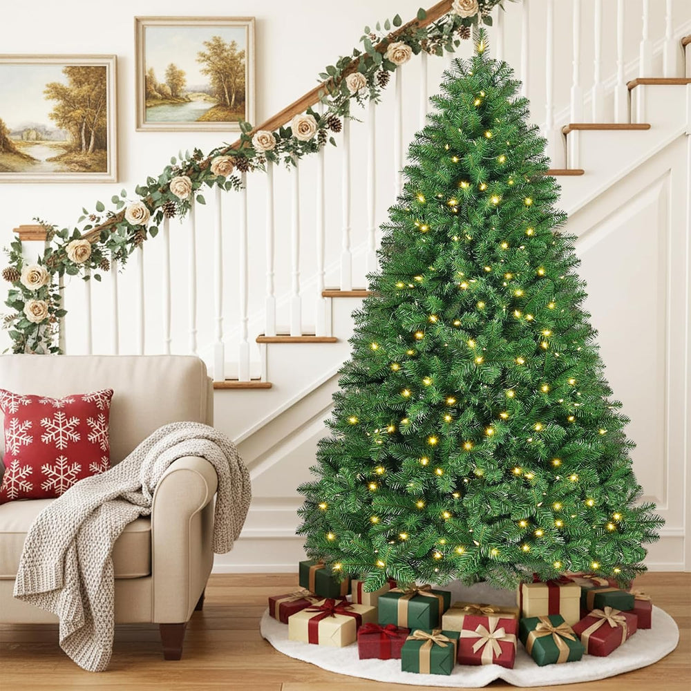 7ft Pre-Lit Christmas Tree with 360 Warm White LED Lights
