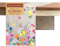 Maison d' Hermine Table Runner 100% Cotton Double Layer Table Runners 108 inches Long Decorative for Home Kitchen Dining Party Wedding Bridal Shower Spring Summer (Jardin D'Ete - Fog, 14.50" x 108")