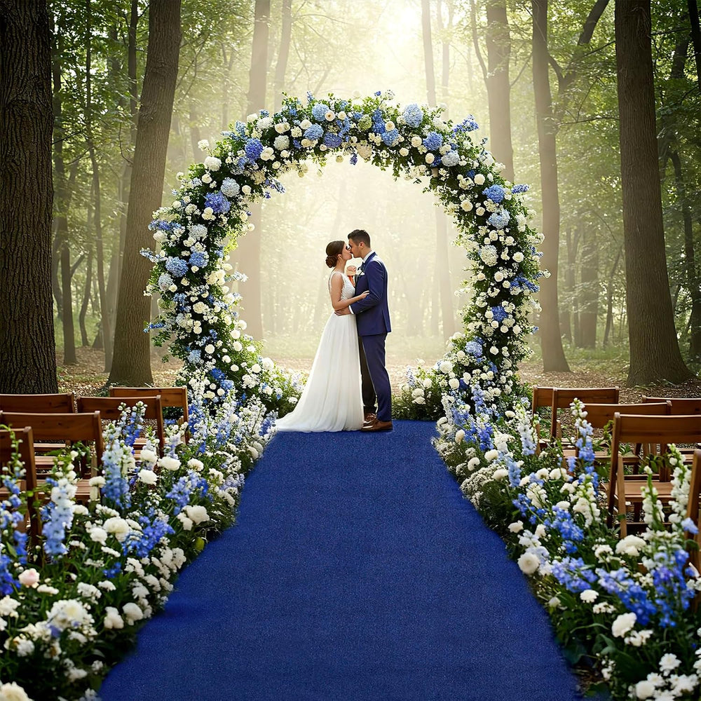 Navy Blue Runner 4.5FTx15FT - Velvet Aisle Runners for Christmas Wedding Cere...