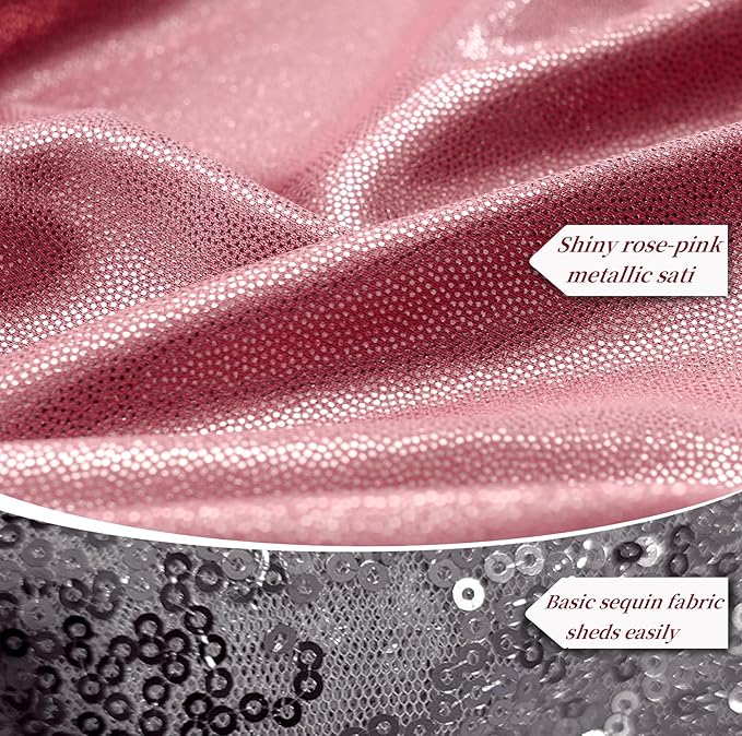 20ftx10ft Rose Gold Sequin Backdrop Curtain for Parties, Wrinkle Free Thick Glitter Sparkle Photo Backdrop Drapes 4 Panels 5x10FT Shimmer Back Drop Cloth for Wedding Birthday Photography Background