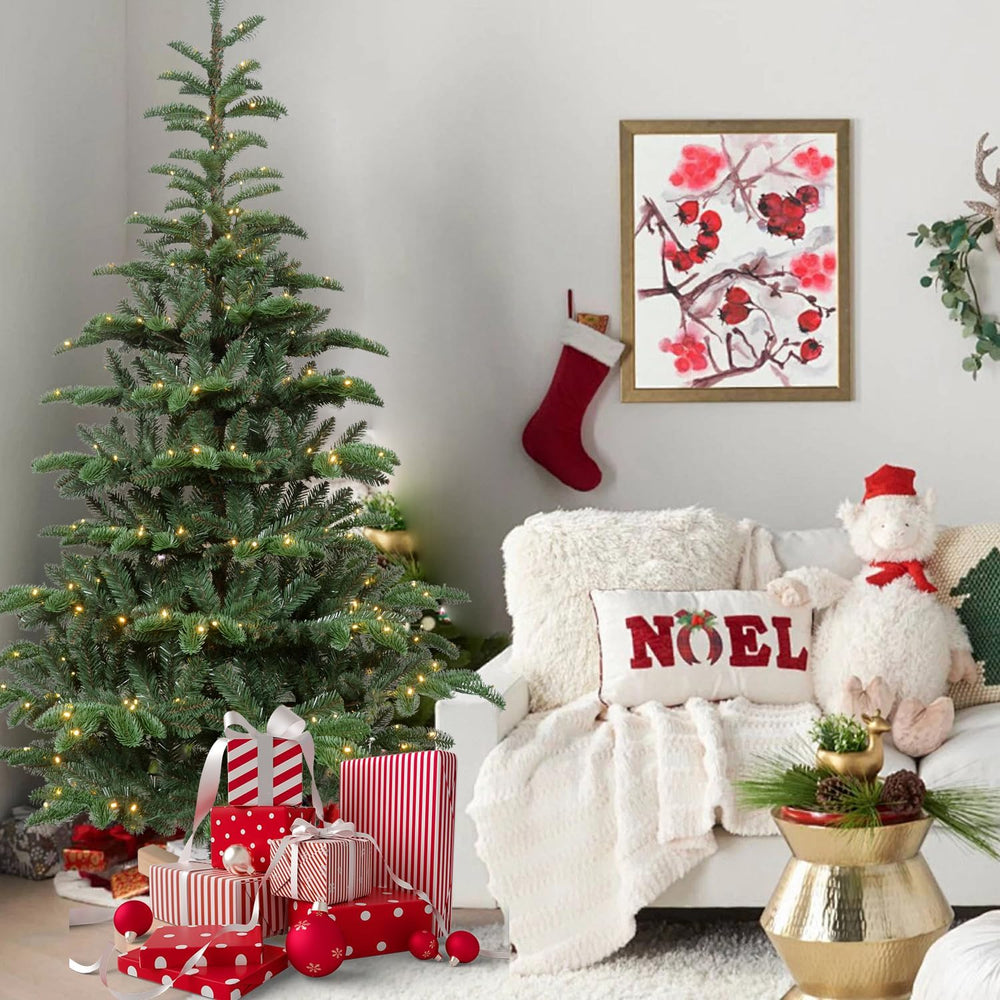 7ft Perlit Christmas Tree, Artificial Christmas Tree with 941 PE/PVC Mixed Br...