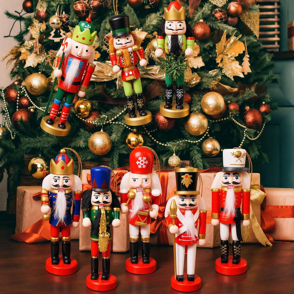 christmas nutcracker ornaments wooden nutcracker tree hanging decorations, package contents