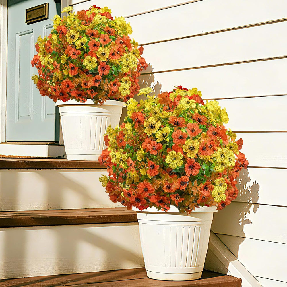 2 Pcs 22" Fall Mums Topiary Balls, Artificial Flower for Outdoors