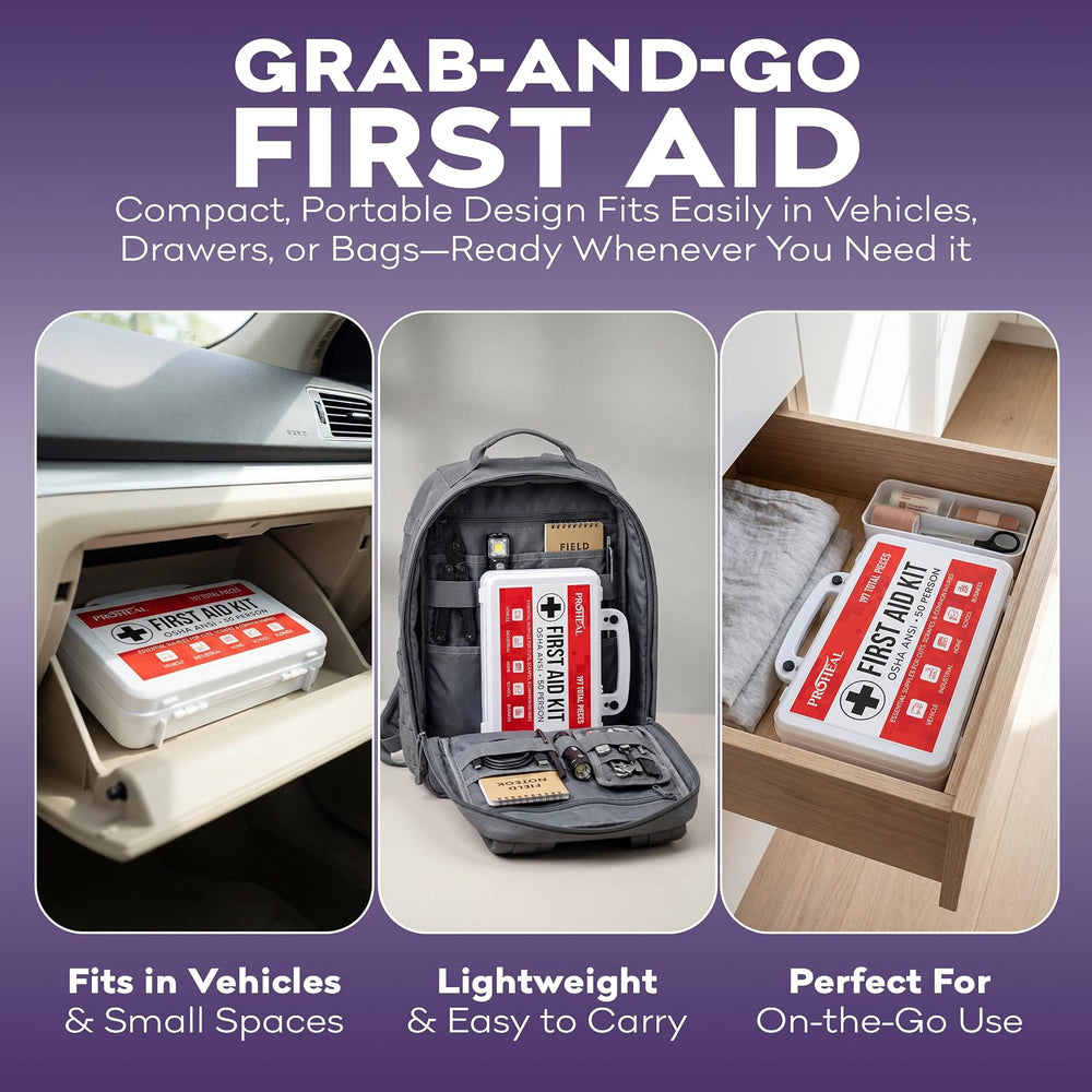 50 Person OSHA Compliant First Aid Kit for Businesses, Vehicles, Trucks, Cons...