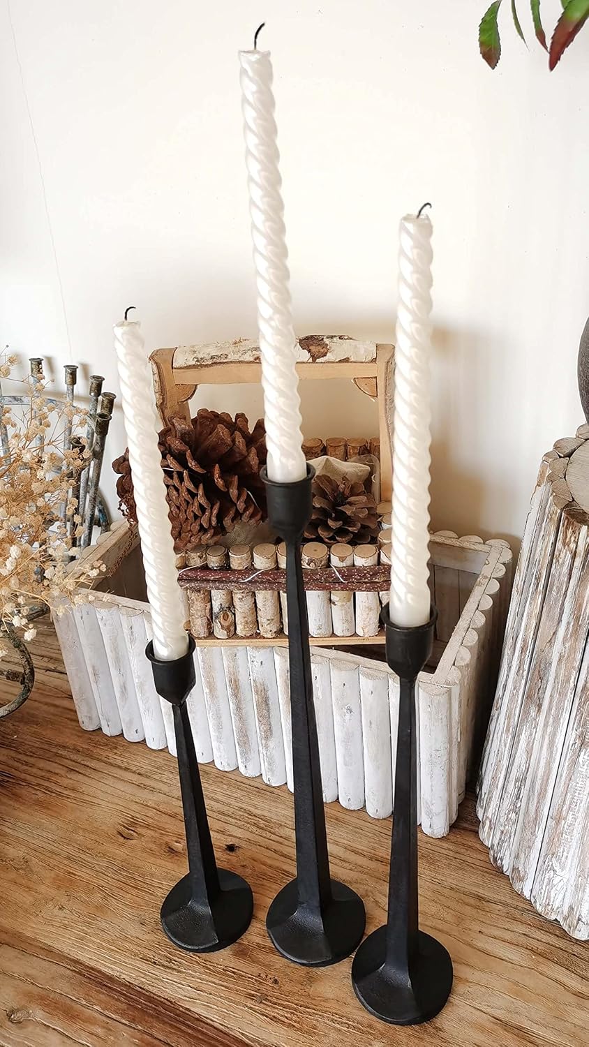 Iron Taper Candle Holder - Decorative Candle Stand - Candlestick Holder for W...