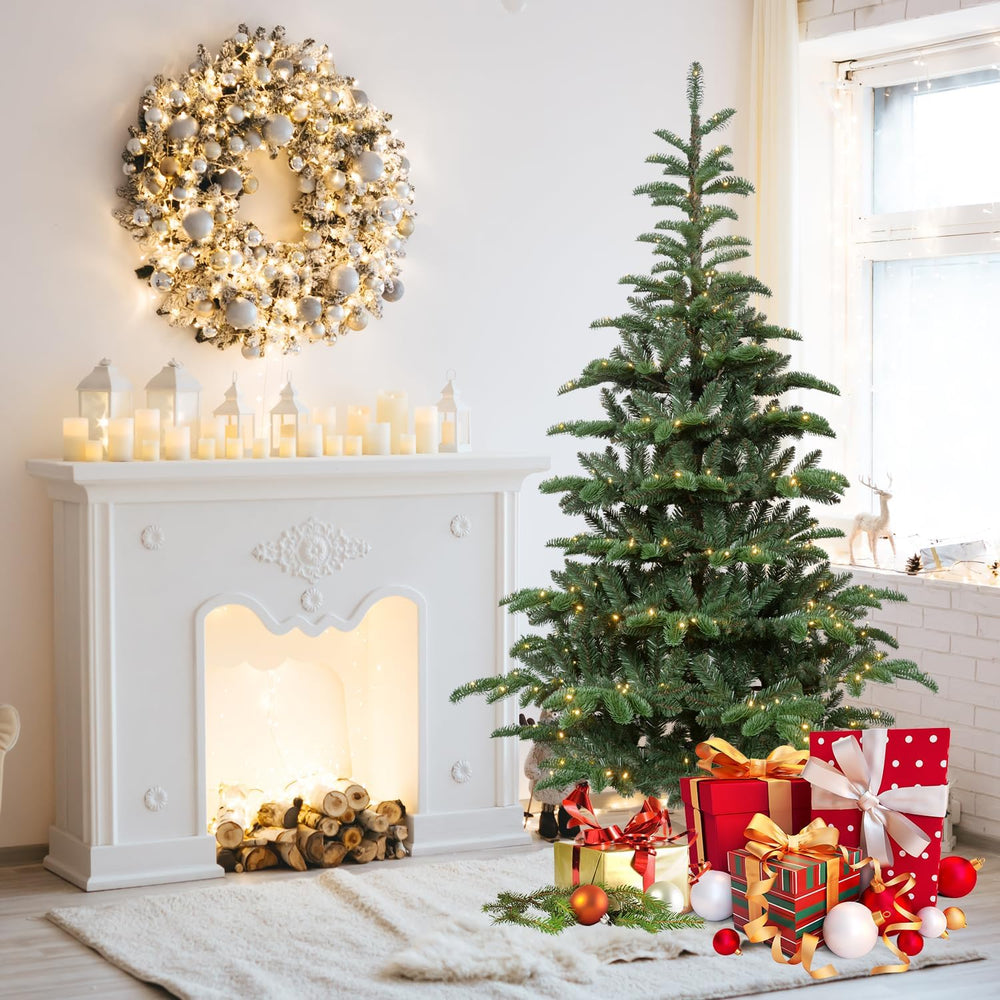 7ft Perlit Christmas Tree, Artificial Christmas Tree with 941 PE/PVC Mixed Br...