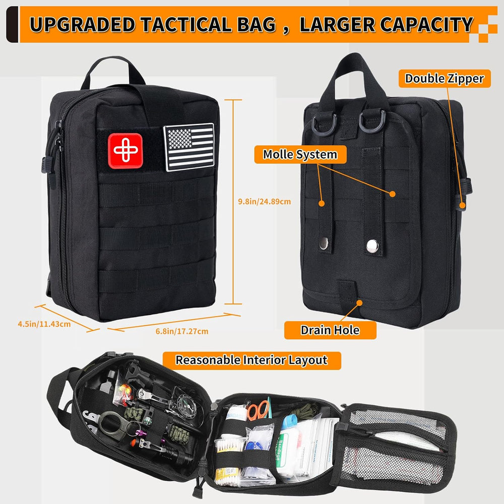 Survival Kit, Gifts for Men Women Teen Boys, 252 pcs Survival Gear and Equipm...