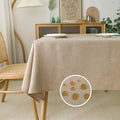 NLMUVW Linen Tablecloth Rectangle 90 Inch Burlap Rustic Textured Table Cloth Water Resistant Farmhouse Table Cover for Kitchen Dining Coffee, 54 x 90 Inch