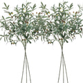 SHACOS 6 PCS Fake Olive Branches for Vases 39" Tall Long Greenery Stems Faux Olive Tree Branches Artificial Olive Leaf Stems with Olive Fruits Fake Plant for Home Wedding Greenery Decor