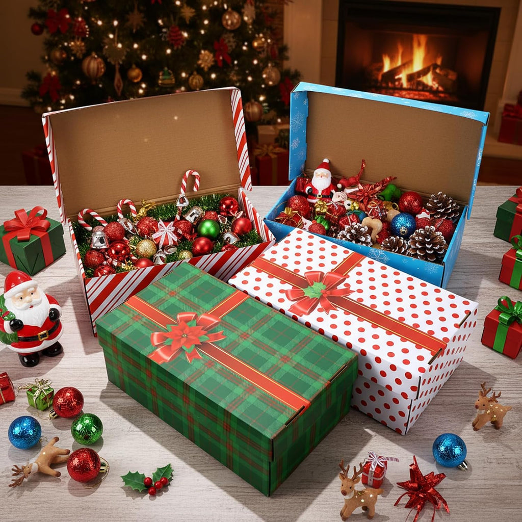 eersida 24 pack large christmas gift boxes with, side view