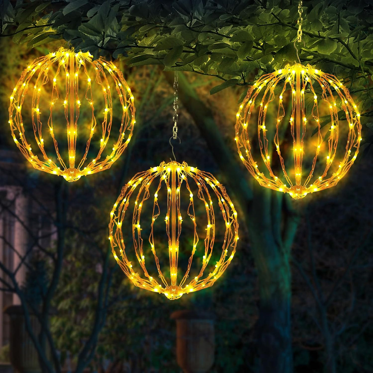 12 Inch Christmas Ball Lights, 3 Pack Outdoor Christmas Decorations