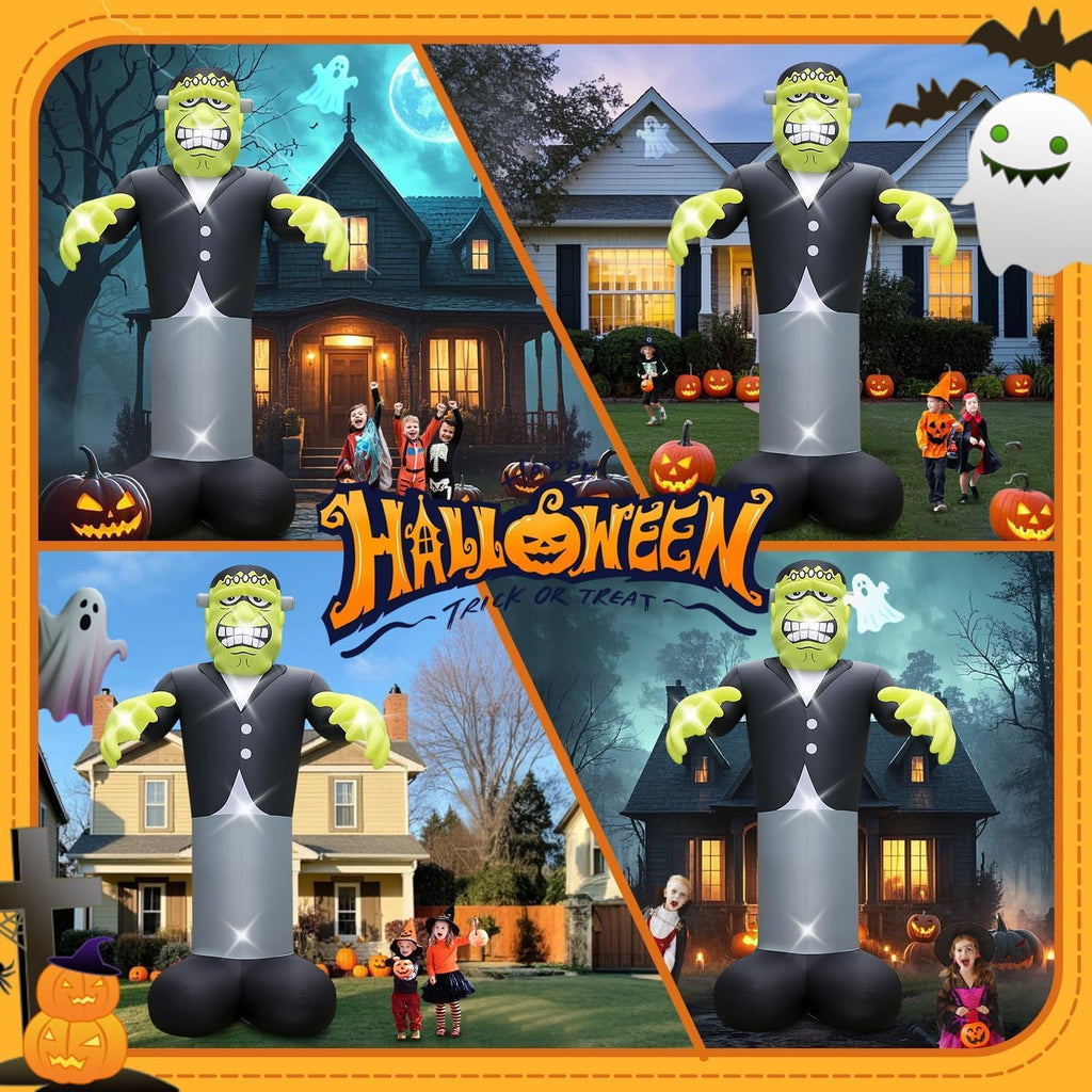 20ft giant outdoor halloween inflatables decorations frankenstein blow, side view