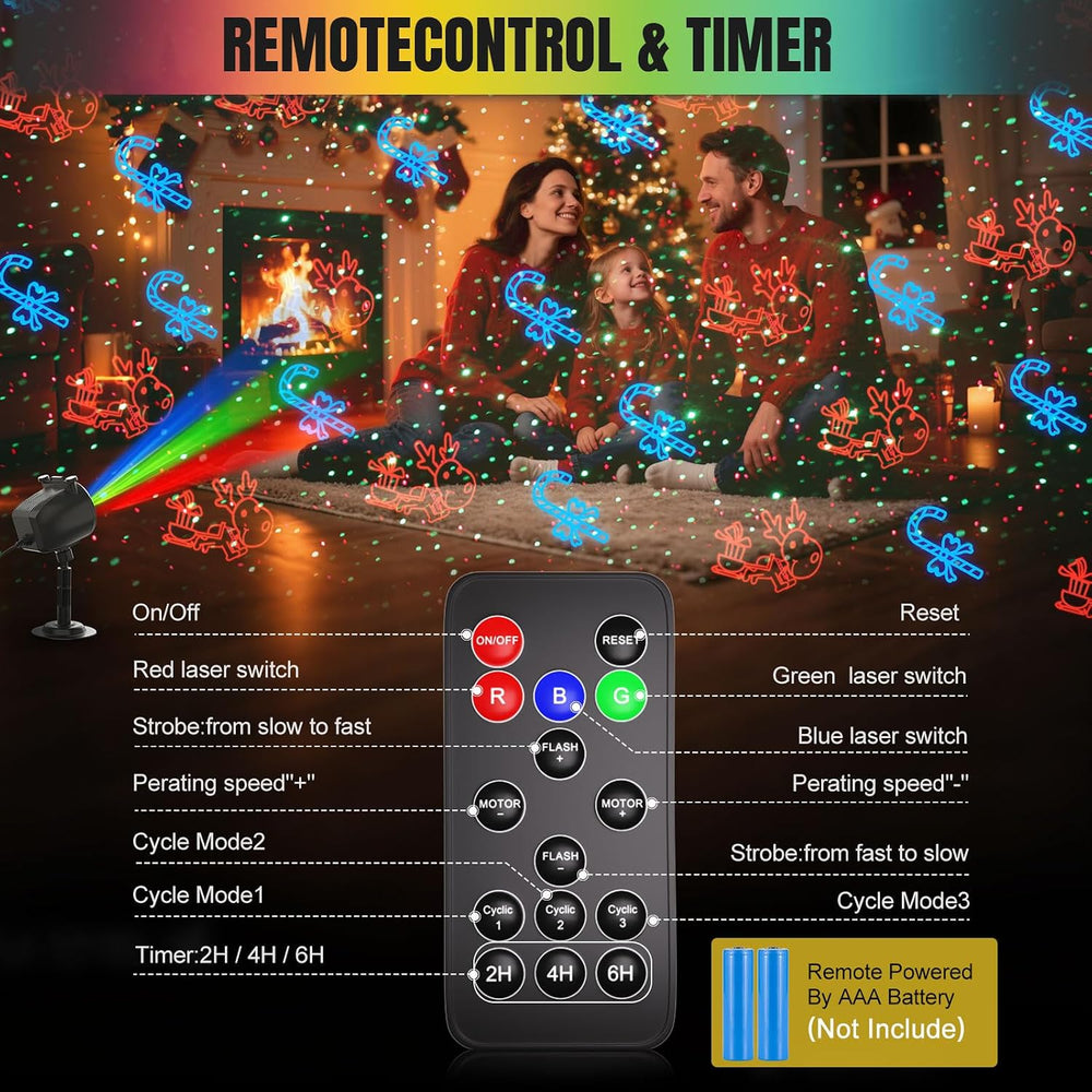 Fimilo Firefly RGB Laser Projector Light with 4 Dynamic Pattern Slides