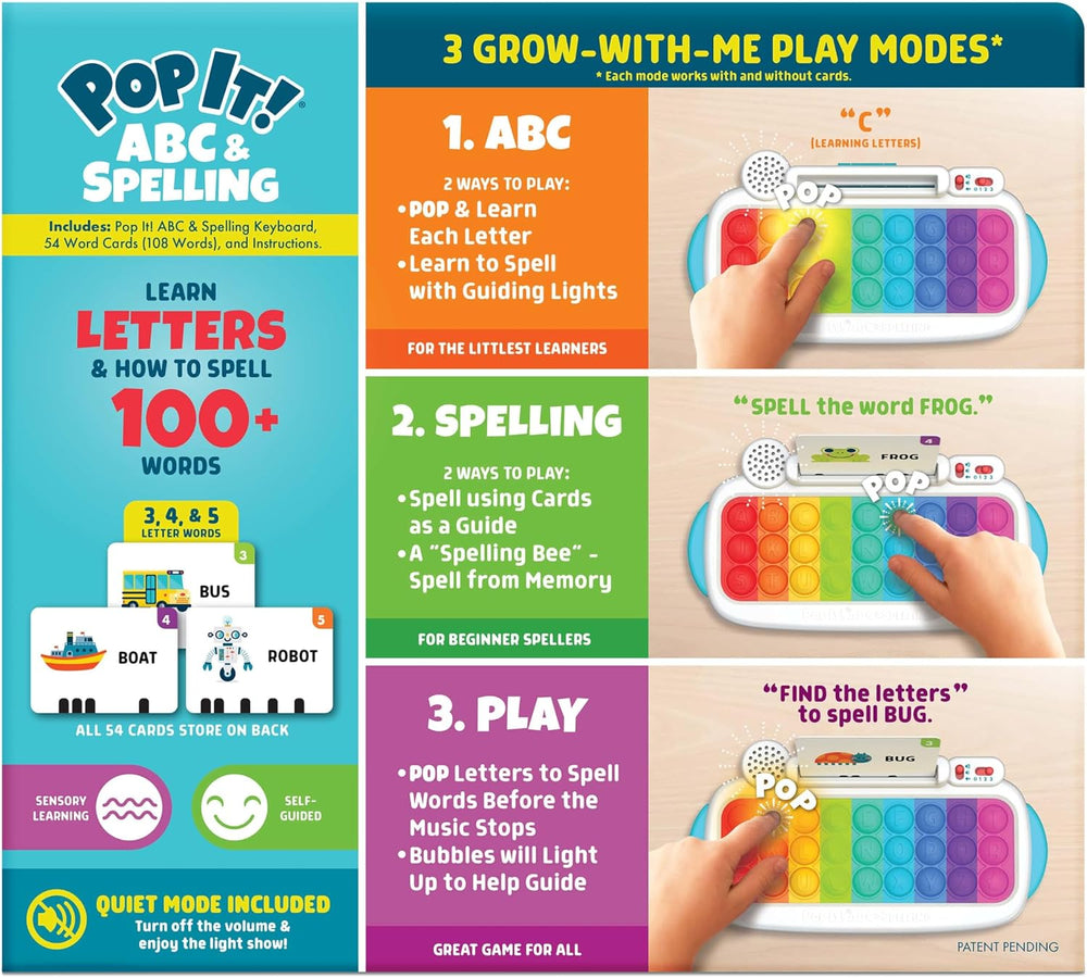 Chuckle & Roar Pop it! ABC & Spelling Keyboard, Optical Reader, 100+ ...