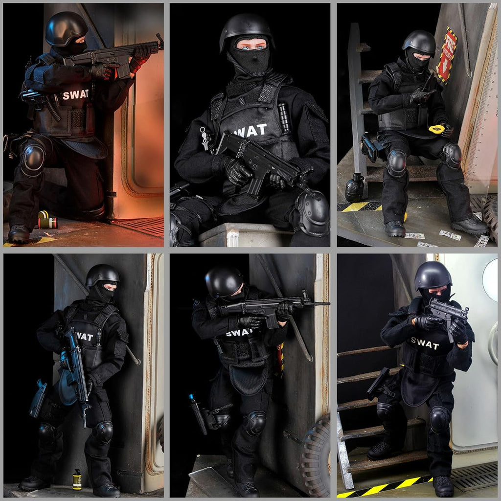 12 inch action figures military set, 1/6 scale shown in use