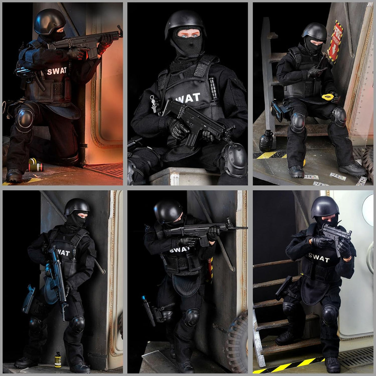 12 inch action figures military set, 1/6 scale shown in use