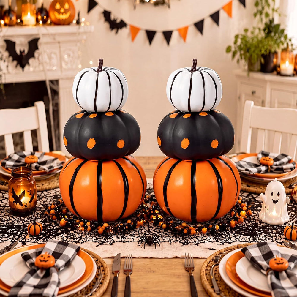 Marsui 2 Set 11.8'' Helloween Stacked Pumpkins Decoration