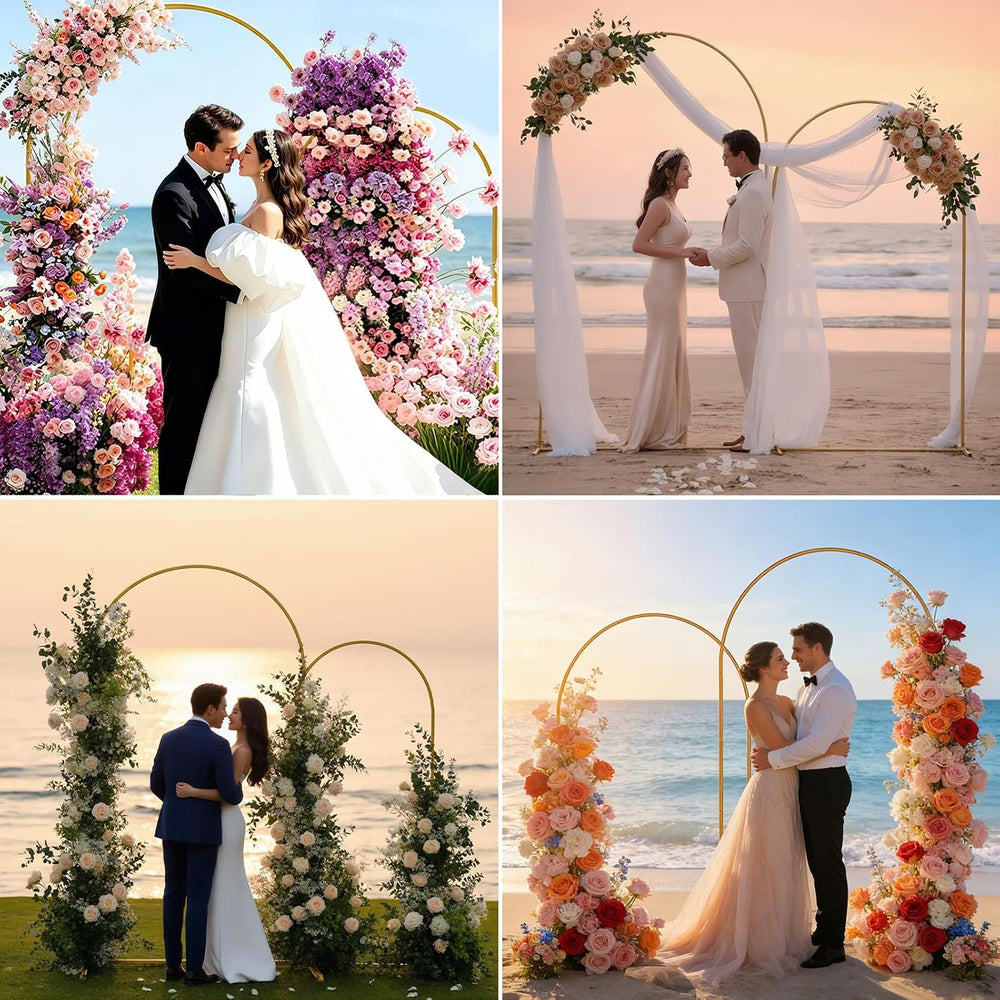 2 Pack Arch Backdrop Stand(7.2FT/6FT) Balloon Arch Stand