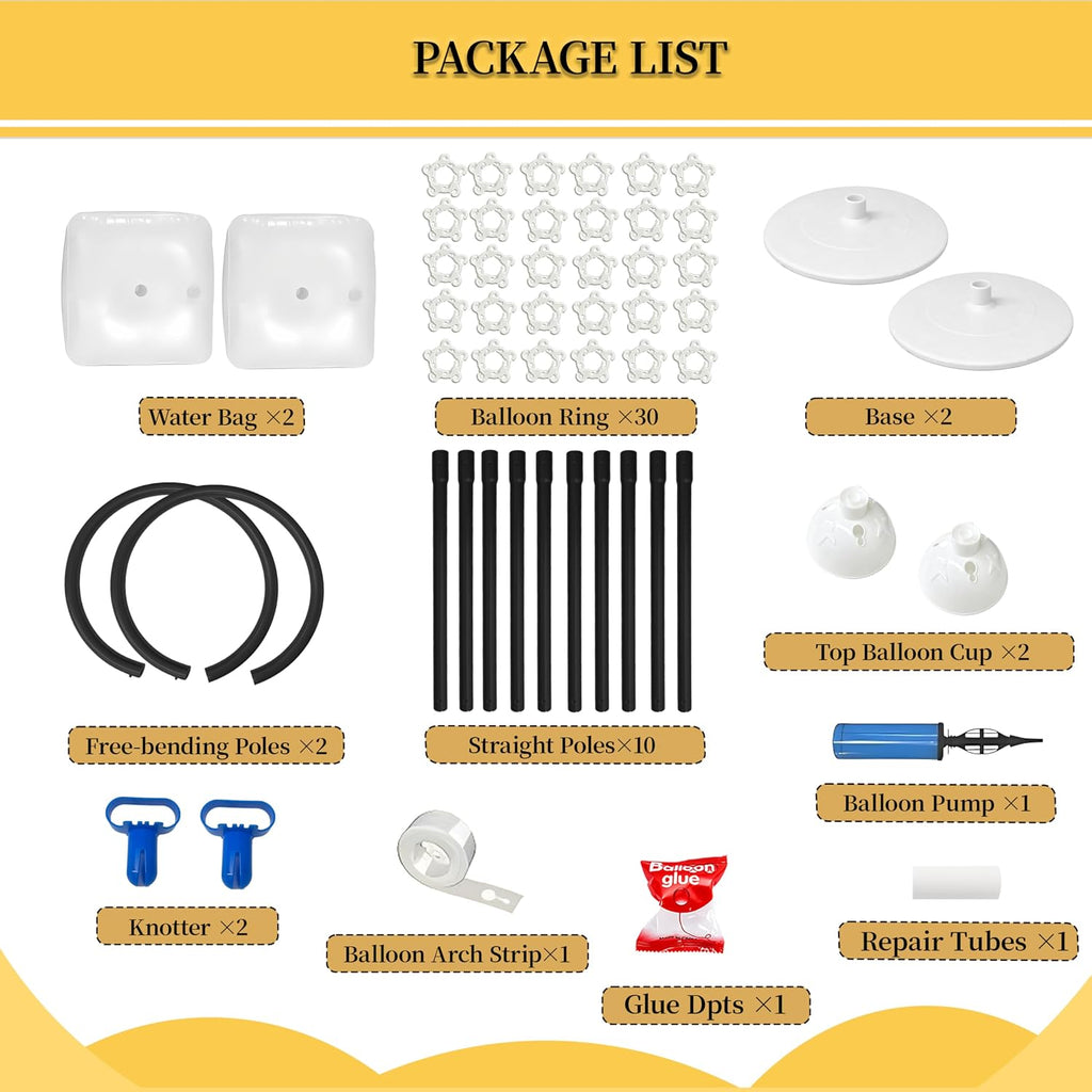 Balloon Arch Kit,Adjustable 8.2FT & 6FT Half Balloon Arch Stand