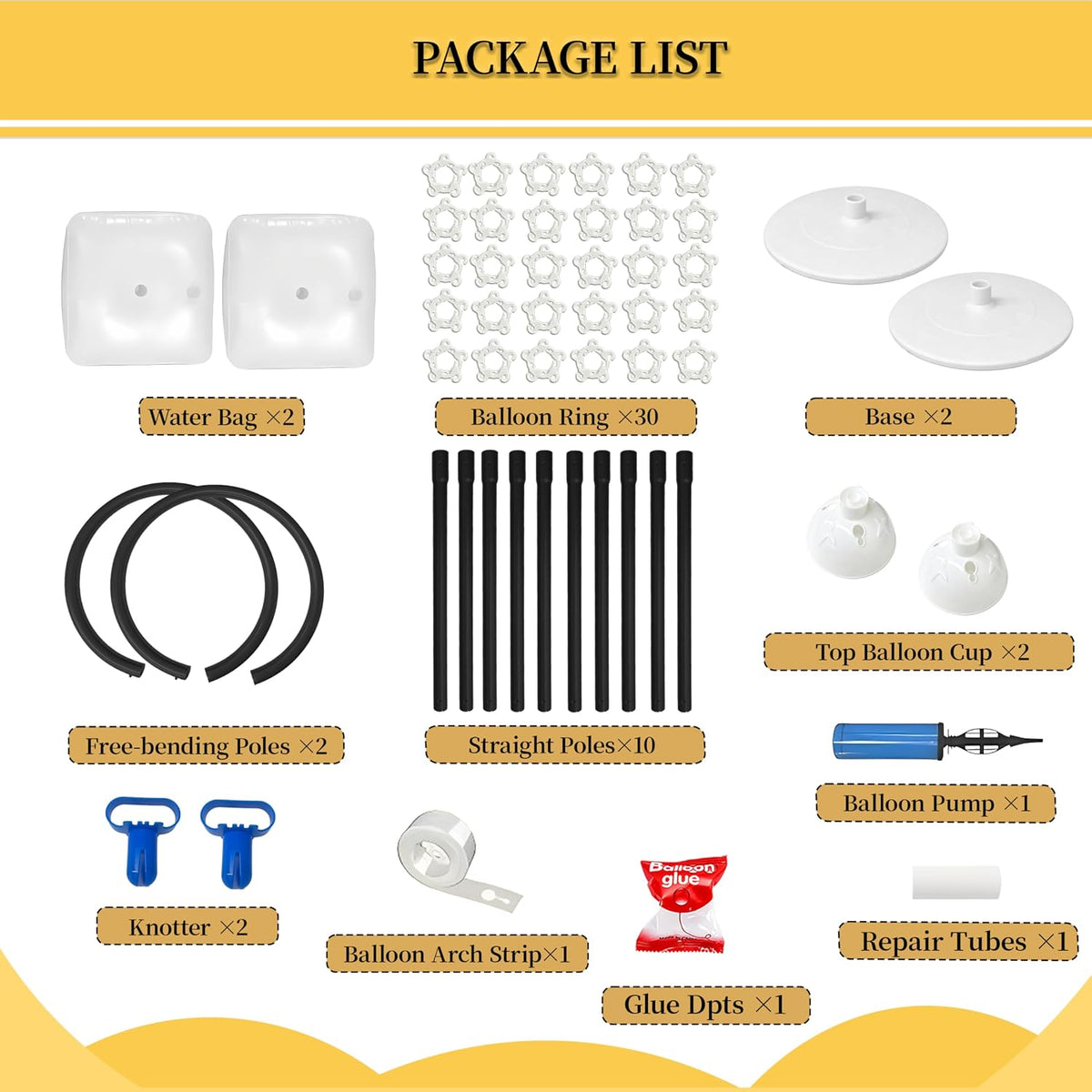 Balloon Arch Kit,Adjustable 8.2FT & 6FT Half Balloon Arch Stand