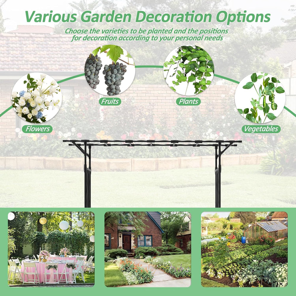 Garden Arch Trellis - 79" L x 86" H Supersize Flattop Garden Arch