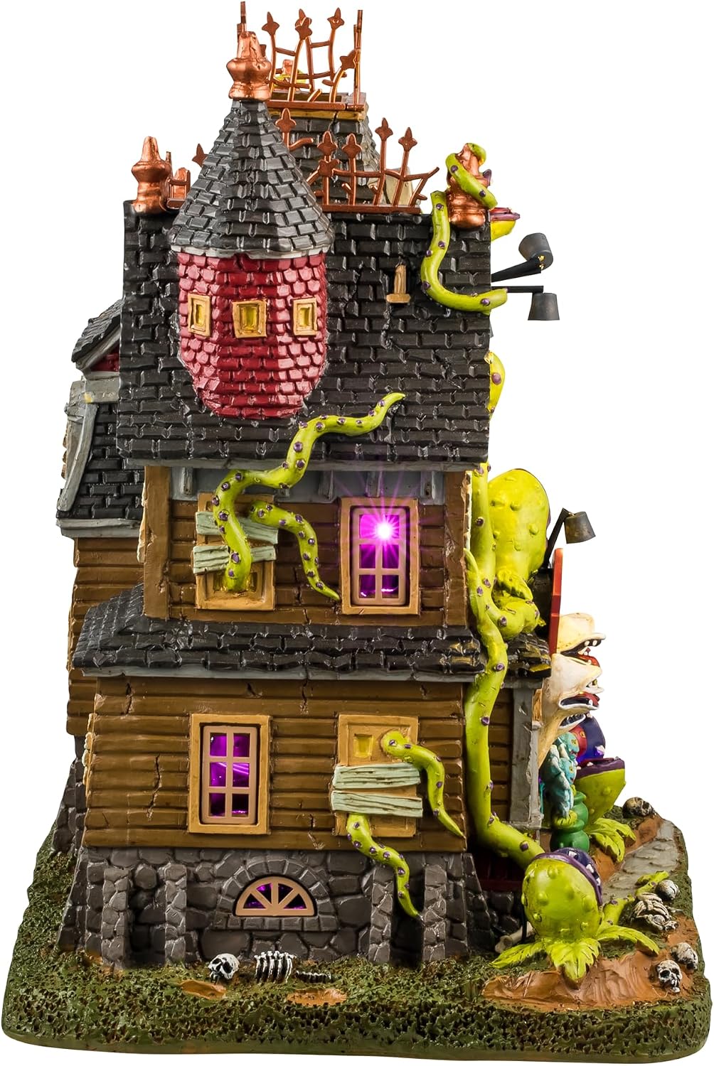 lemax the living end, battery-operated(4.5v), lighted buildings, #45207 shown in use