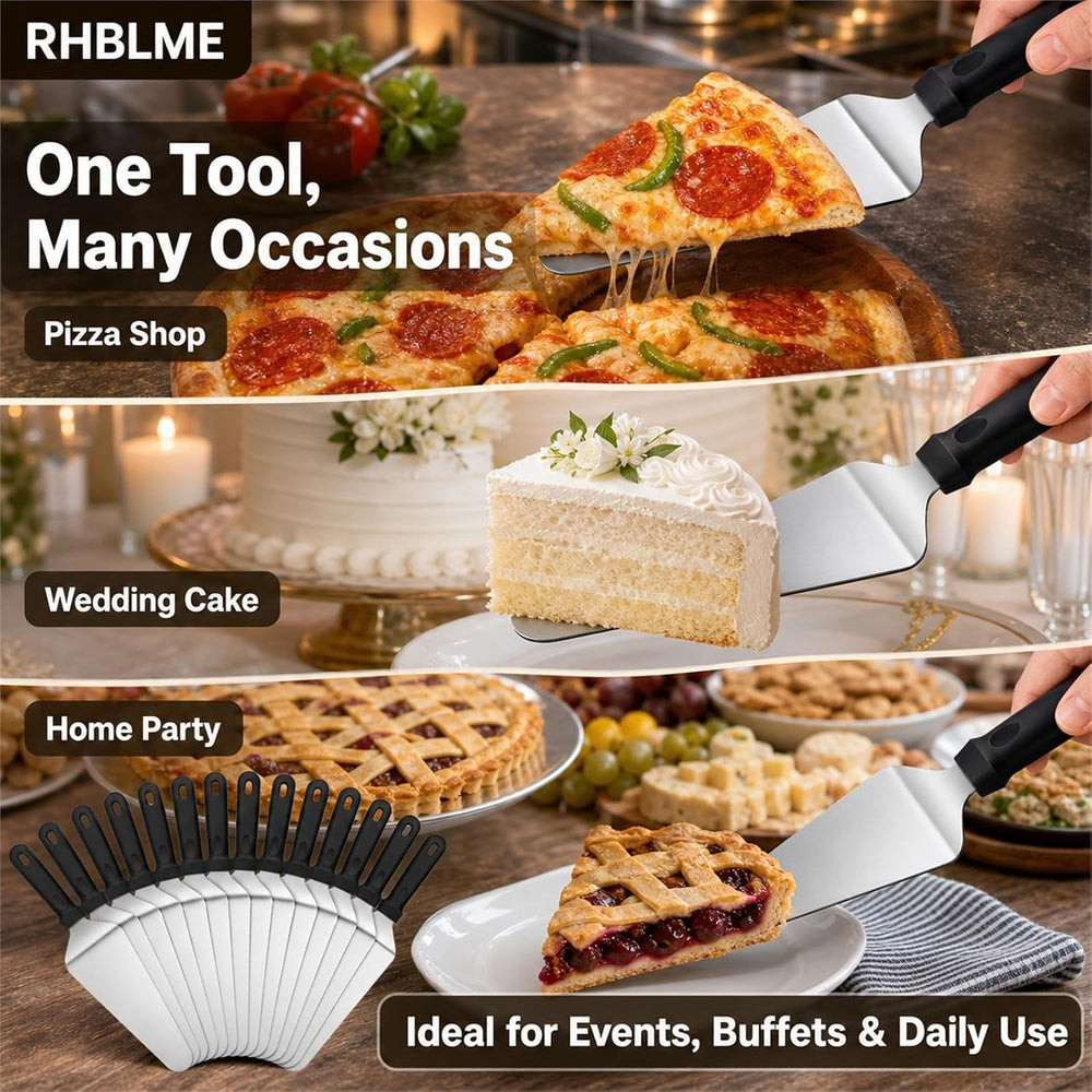 RHBLME 25 Pack Pizza Spatula, Pie Server Pie Cutter Cake Cutter, Stainless St...