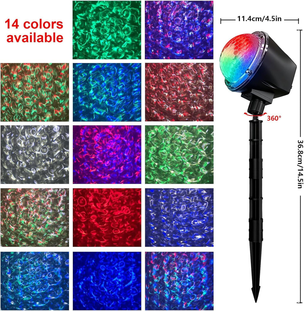 christmas ocean wave projector light outdoor，halloween water effect on a desk or shelf