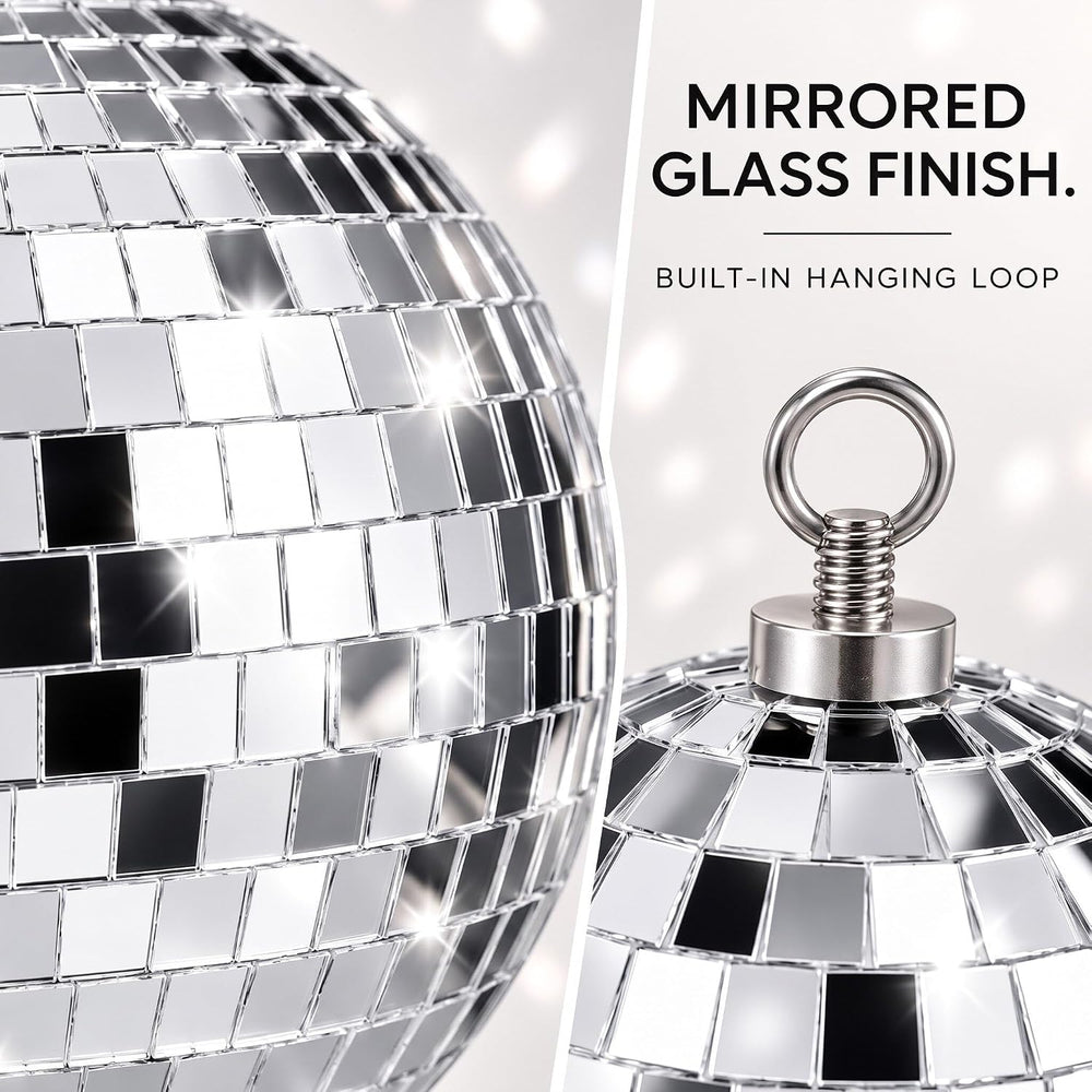 Libima 12 Pcs Silver Disco Ball Set, Multi Size, 8'', 6'', 4&...