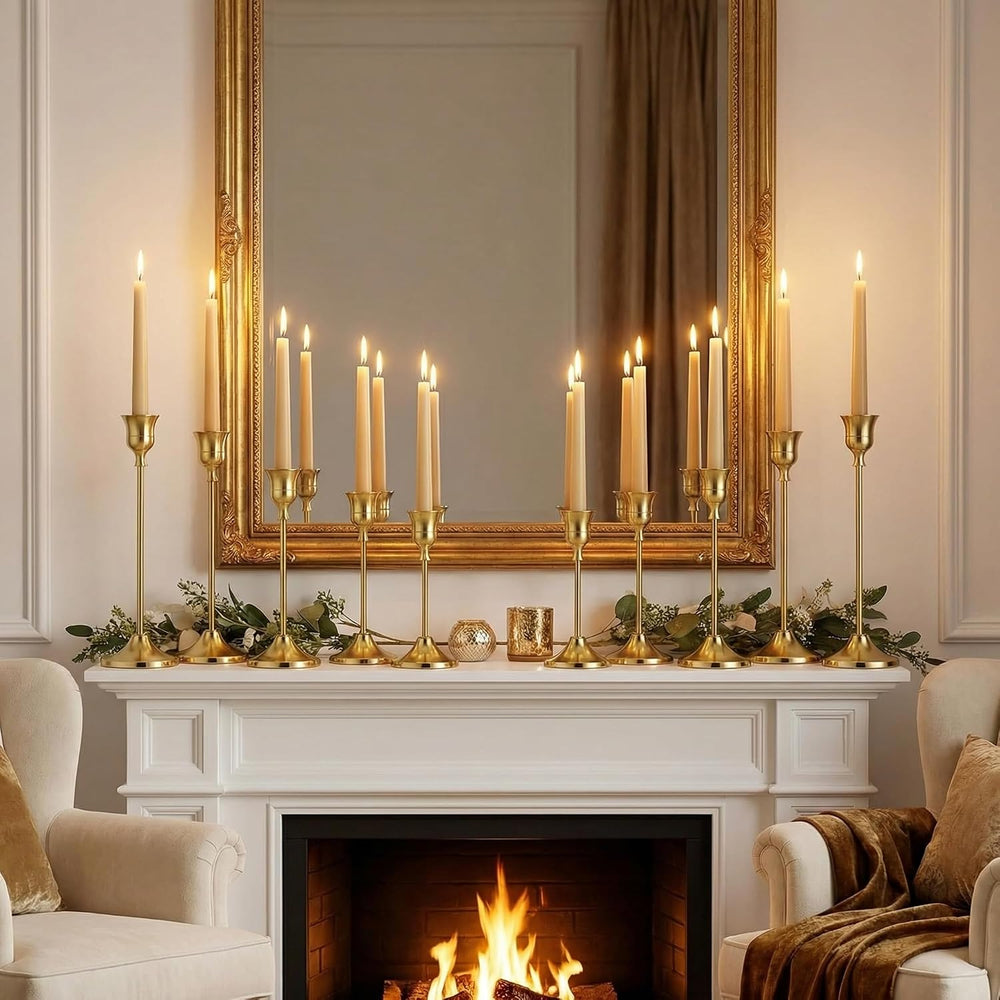 12PCS Candle Holders Vintage Centerpiece Candlestick Holder