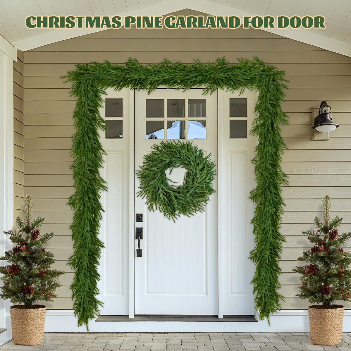 6ft norfolk pine garland, real touch artificial greenery, package contents