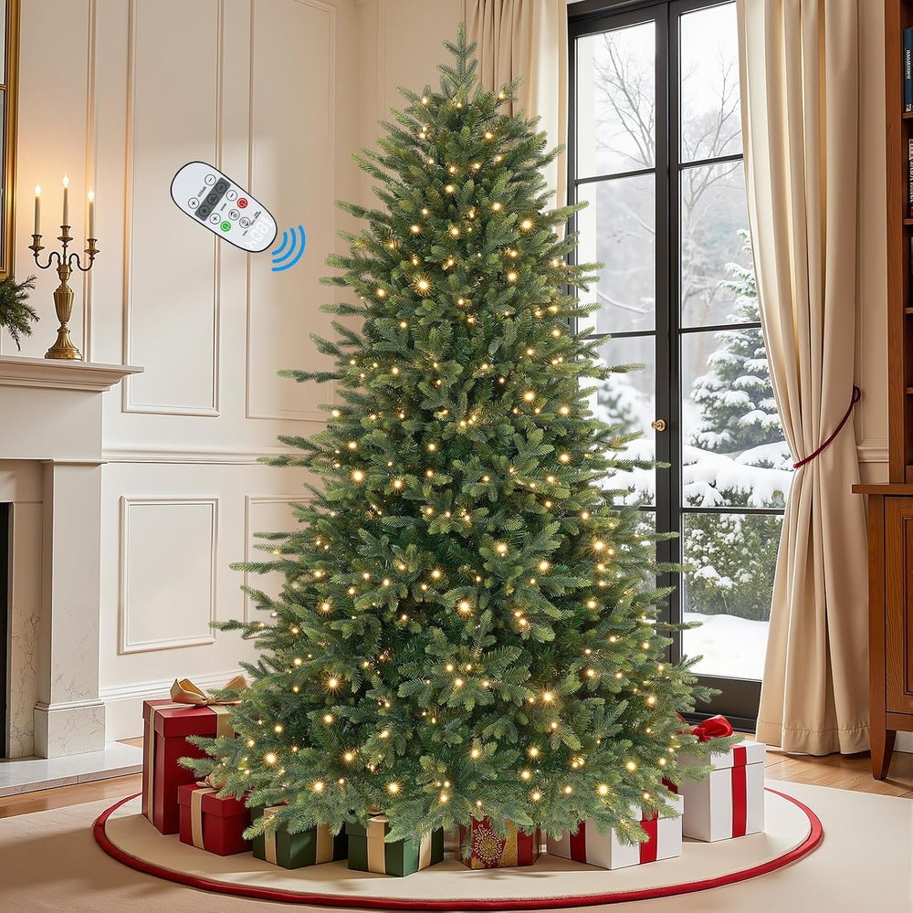 SHareconn 6ft Prelit Artificial Fir Christmas Tree with Dual Color Lights