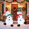 Lulu Home 2-Pack Lighted Christmas Snowman Decorations, 3.1+2.5FT