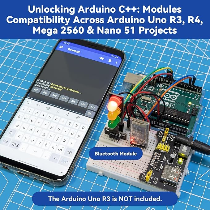 SunFounder Universal Maker Sensor Kit Compatible with Arduino Mega 2560/Uno R3/R4 Minima/WiFi Nano, Raspberry Pi 5/4B/3B+/Zero 2 W/, Pico W, ESP32, C++, Python, MicroPython, Beginners & Engineers