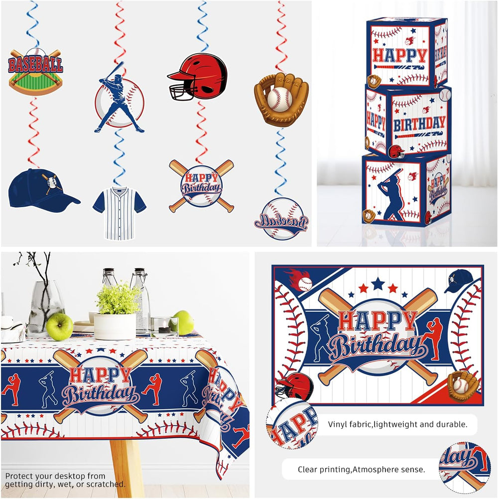 Baseball Birthday Decorations,Serves 20 Guests