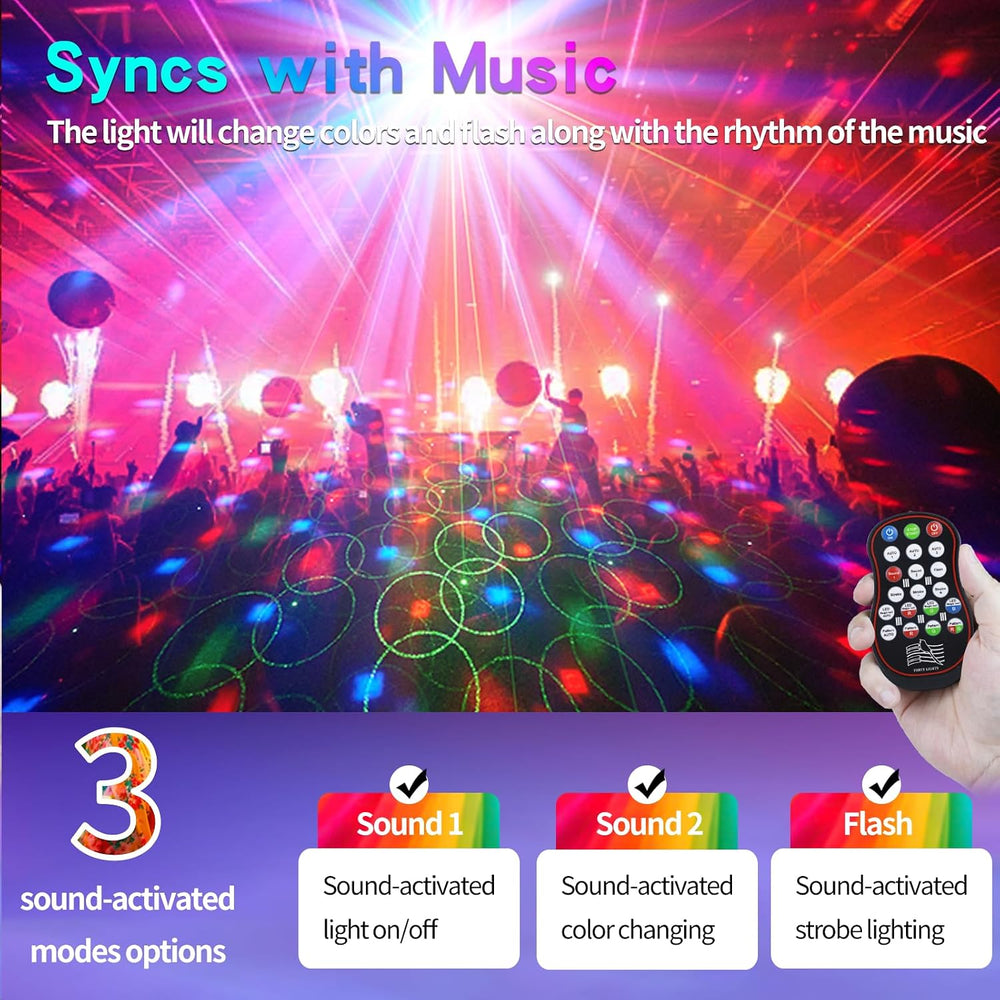 Party Lights DJ Disco Ball Light with 4 RGB Magic Balls and 90 Patterns