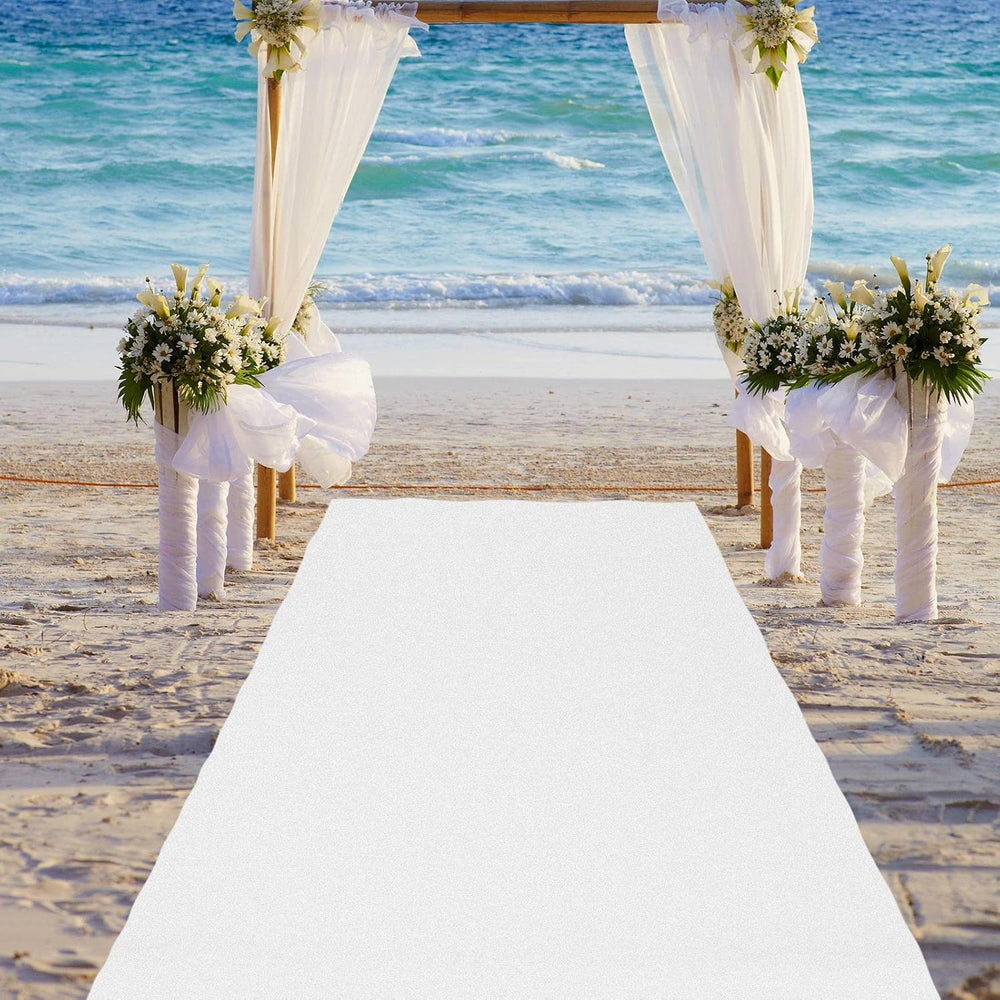 Boao 20 X 2.3 Ft Neoprene Carpet Runner White, Non Slip Rubber Backed