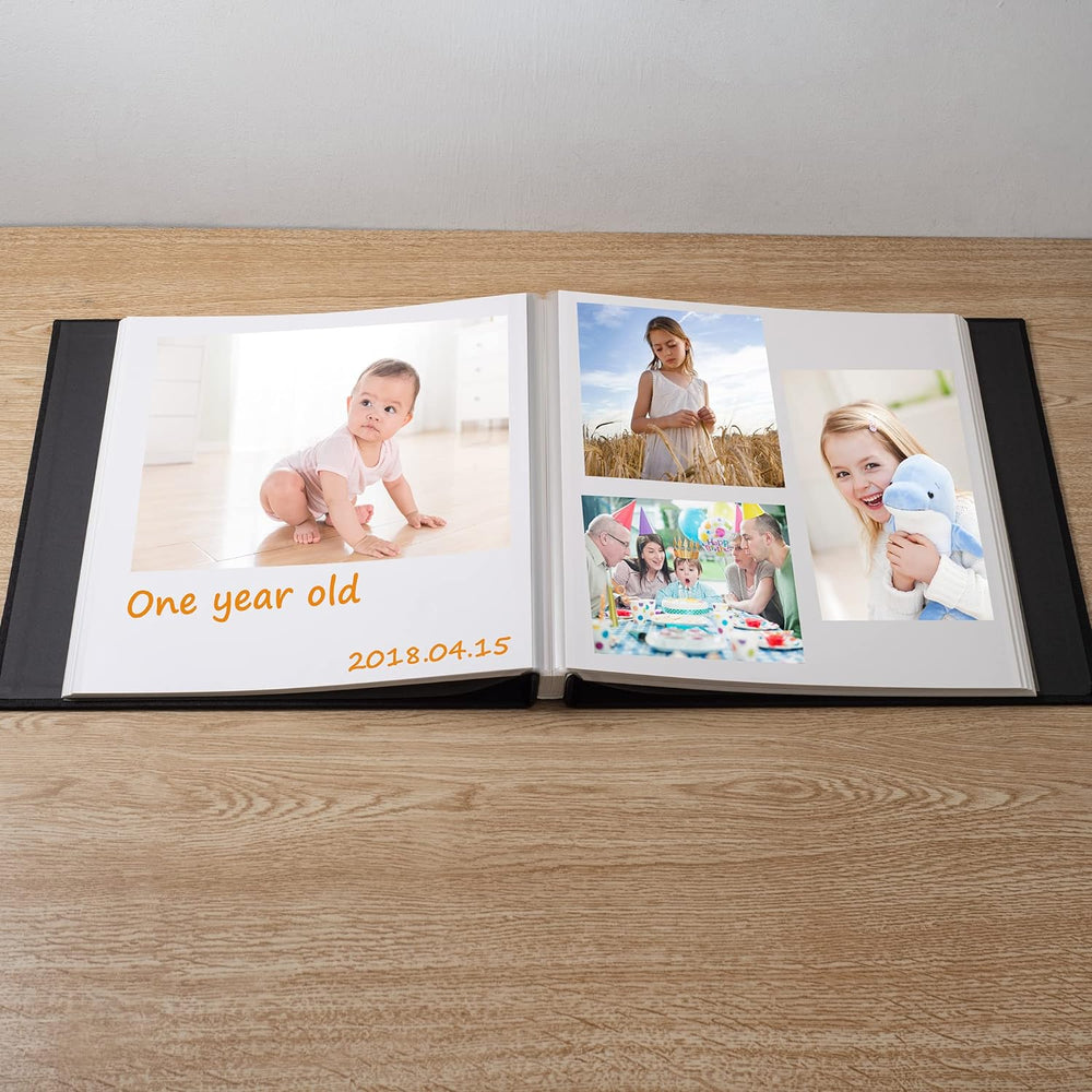 Large Photo Album Self Adhesive Scrapbook Album for 4×6 5×7 8×10 Pictures DIY...