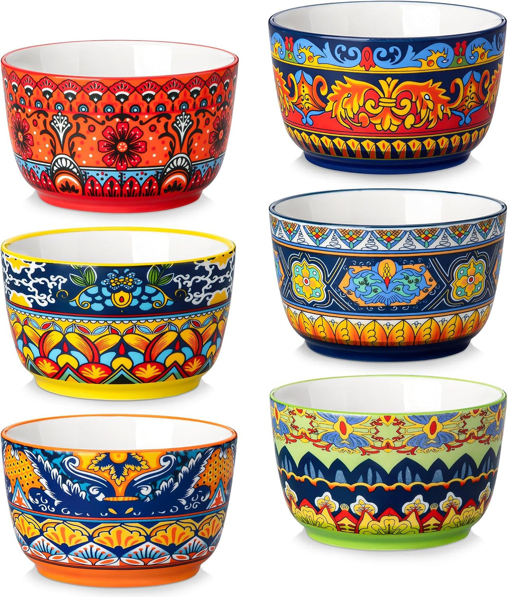 vancasso Ramekins 8 oz Oven Safe, Bohemian Style Creme Brulee Ramekin Set of ...