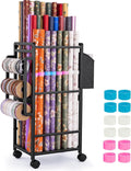 Aquzee Wrapping Paper Storage, Rolling Gift Wrap Storage Stand
