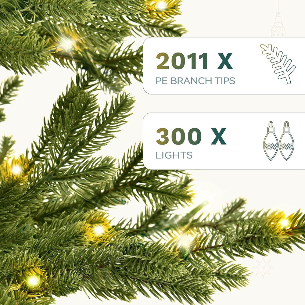 YITAHOME 7.5ft Prelit Sparse Pencil Christmas Tree Aspen Fir with Remote