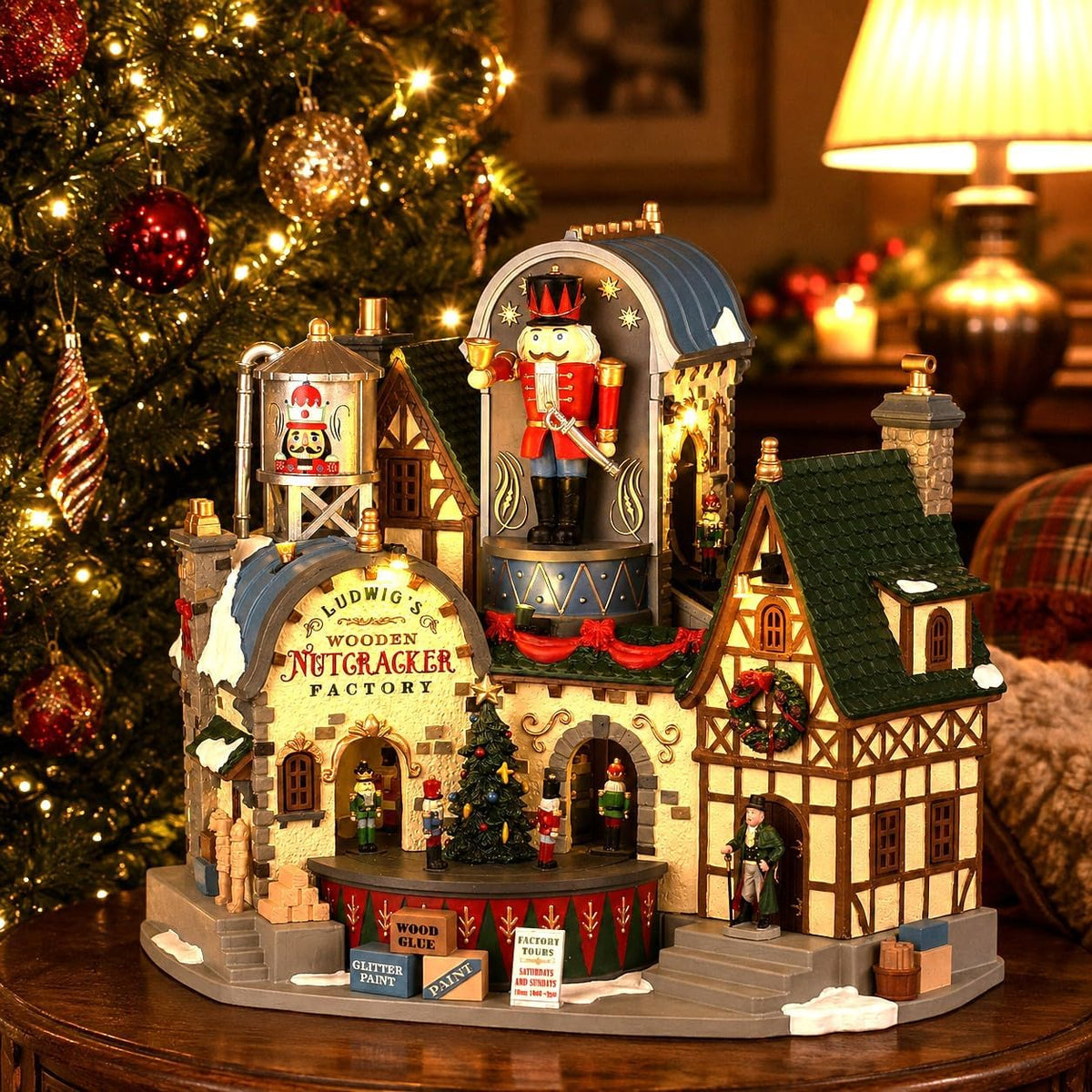 lemax holiday & christmas collection ludwig's wooden nutcracker, close-up detail